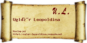 Uglár Leopoldina névjegykártya